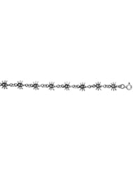 Sterling Silver Spider Charm Bracelet, 3/16 inch wide