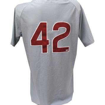 Tyler Colvin Jersey - Chicago Cubs 2011 JR Day Game Worn #42 Grey Jersey (FJ182482)