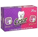 Cesar Canine Cuisine Dog Food, Variety, 3.5 oz, 24-Count: 12-Filet Mignon & 12-Poterhouse (Pack of 2)