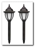 Brinkmann Solar Gallery Metal Series - Victorian II Solar Powered LED Garden Accent Light (2-Light Set)