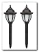 Brinkmann - Solar Gallery Metal Series - Victorian II Solar Powered LED Garden Accent Light (2-Light Set) (822-1503-2)
