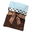 Bearington Baby Posh Dots Crib Blanket (Blue)