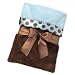 Bearington Baby Posh Dots Crib Blanket (Blue)