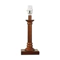 Wood Lamp Base - Dark Brown