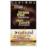 Clairol Natural Instincts Brass Free Haircolor, Medium Brown, #5C, 1 ea