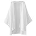 Escalier Women's Solid Light Loose Chiffon Sheer Kimono Cardigan Blouses