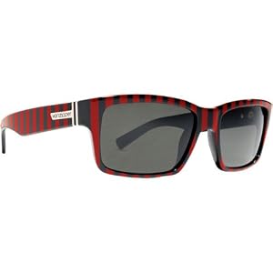 Click here to buy VonZipper Fulton Mens Sports Wear Sunglasses - Color: Red Black Jailstripes Grey, Size:... by VonZipper.