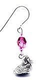 Pink Yorkshire Terrier Earrings Sterling Silver Jewelry