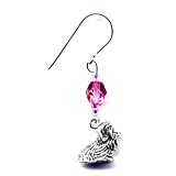 Pink Yorkshire Terrier Earrings Sterling Silver Jewelry Gift Boxed