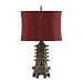 Pagoda Table Lamp in Antique Gold