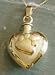 Cremation Jewelry: Gold Paw Print Heart Pet Urn Pendant