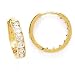 14K HUGGY CZ EARRINGS CZ/0.64CTW