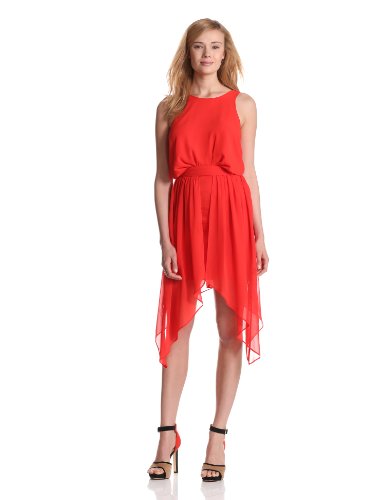 BCBGeneration Women's Low Back Dress, Bright Red, 0