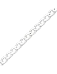 Sterling Silver Fancy Link Bracelet with hook - 7.5 Inch