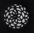 Black Hair Net Crocheted Hair Bun Cover- MEDIUM