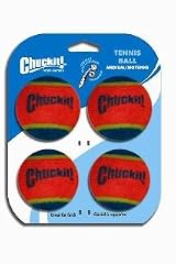 Chuckit! TENNIS BALLS Medium Dog Fetch Toy 4 PACK Fits Regular Launcher