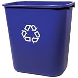 Rubbermaid Blue Deskside Recycling Container with Universal Recycle Symbol, Medium (RCP2956-06BLU) Category: Recycling Trash Cans and Containers Rubbermaid Blue Deskside Recycling Container with Universal Recycle Symbol, Medium (RCP2956-06BLU) Category: Recycling Trash Cans and Containers