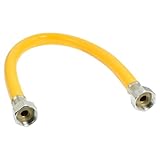 uxcell　柔軟なシャワー　ストッキング　温水器チューブ　パイプ　イエロー 40cm