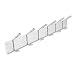 Safco 4162 Wall Rack, Six Ball-Tipped Double-Hooks, Metal, Black/Satin Aluminum