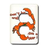 Shellfish - Dont be crabby have a beer - Light Switch Covers - 2 plug outlet cover