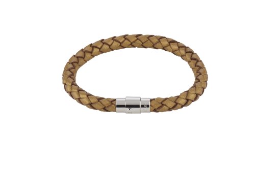 Alraune Unisex-Armband Leder Juno Gold 21cm Edelstahlverschluss mit Magnet 103228 Preisvergleich