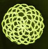 Neon Yellow Hair Net Crocheted Hair Bun Cover- LARGE