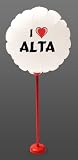 Round Shaped Party Balloon with I Love Alta