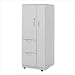 Mobile Cupboard Left Wardrobe Tower with Two File Drawers Pull Type: Square Front, Full Pull, Caster Color: Black, Finish: Black