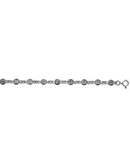 Sterling Silver Celtic Charm Bracelet, 1/4 inch wide