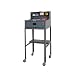 Durham 16 Gauge Steel Half Shelf Mobile Shop Desk with Half Shelf, Gray, 500 lbs Load Capacity, 51" Height, 23" Width