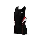 TYR Men's Competitor Tank: Black/Red; MD