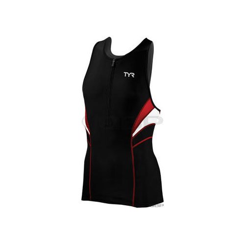 TYR Men's Competitor Tank: Black/Red; MD