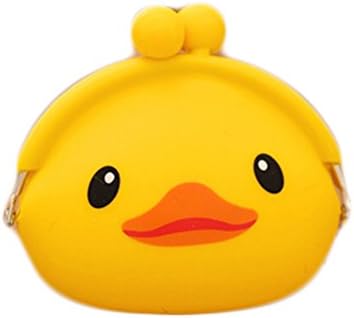 Ilucky Hot Multi-color Cute Wallet Kawaii Womens'/girls' Gifts Cartoon Animal Silicone Jelly Coin Purse Bag Cover Case (yellow duck)