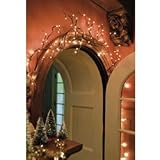Willow Twig Garland, 6 ft. Bendable Branches, 96 Rice Lights, Electric Plug In