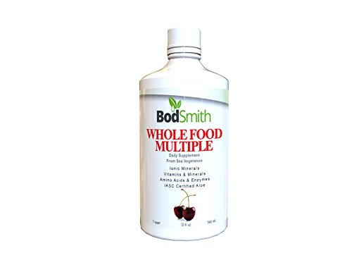 Liquid Whole Food Multi with Ionic Minerals Vitamins & Minerals Amino Acids & Enzymes Iasc Certified Aloe 100% Vegetarian 32oz bottle Cherry Flavor. Liquid Whole Food Multi with Ionic Minerals Vitamins & Minerals Amino Acids & Enzymes Iasc Certified Aloe 100% Vegetarian 32oz bottle Cherry Flavor.
