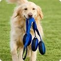 Doggles Tri Pull Dog Toy Blue Recycled Fabrics Large
