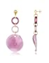 Antica Murrina Syria - Murano Glass Disc Drop Earrings Amethyst