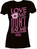 PETA - Love Me - Black Women's / Girls Extra Long Body T-shirt (Girlie / Babydoll)