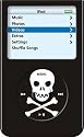 Skull Design - Apple iPod video 30GB Hard Case iJacket - Shock Absorbent Hard Protective Faceplate Cover + FREE iPod video Screen Protector Shield