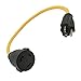 Parkworld 886696 Generator Adapter 3-Prong 20 AMP 5-20P Male to 30 AMP 3-Prong Locking L5-30R Female (2 Feet)