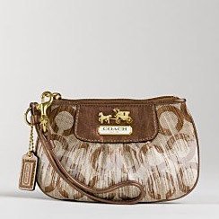 Coach Madison Ikat Wristlet Case Bag 42682 Brown Natrual for IPOD