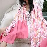 Silk batik shawl, 'Rose Grace'