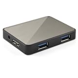 Uspeed Super Slim USB 3.0 4 port Hub with USB 3.0 Cable - Mirror Style