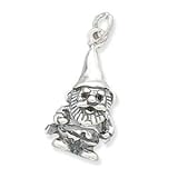 Garden Gnome Charm Sterling Silver