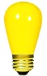 Club Pack of 25 Opaque Yellow E26 Base Replacement S14 Light Bulbs - 11 Watts