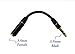 D & K Exclusives® Black 3.5mm Headphone Extender Adapter Jack for iPhone 4, 4G, 5, 5S 5C Samsung Galaxy S3, S4, Note 2, Note 3, iPad,Tablets