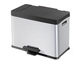 Produkt-Bild: Hailo 0636-210 Design-Tret-Abfalltrenner S-Box 3 x 12, silber