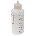Vestil BTL-RF-16-LBL Low Density Polyethylene (LDPE) Round Graduated Dispensing Bottle with Label and Natural Flip-Top Cap, 2-13/16" Diameter x 6-11/16" Height, 16 oz Capacity, Translucent