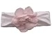 Pink linen flower on band