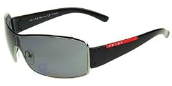 Prada Sunglasses SPS52E shiny black/polarized gray 5AV5Z1